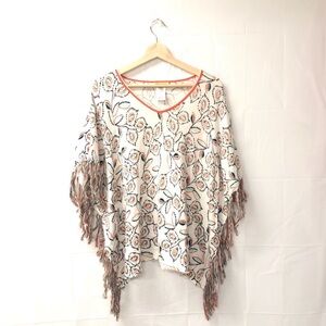 Democracy Fringed Boho Poncho